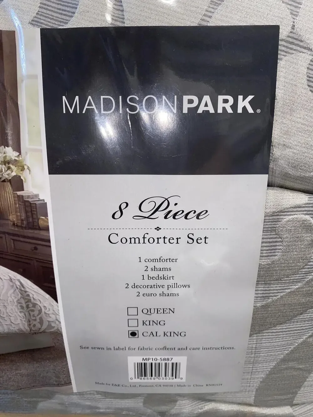 Madison Park Odette Jacquard 8-Pc. Comforter Set, California King, NWT